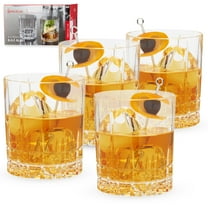 Spiegelau Perfect Serve Double Old Fashioned Glass Set, Set of 4 Lowball Cocktail Glasses, European-Made Lead-Free Crystal, Dishwasher Safe, Professional Quality Cocktail Glass Gift Set, 13 oz