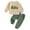 a108-Green, variant on yboeqw Toddler Baby Boys Clothing Outfits 2 Piece Trendy Print Long Sleeve Round Neck T-Shirt and Relaxed Fit Pants Sets Green,Size 12-18 Months