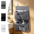 thumbnail image 7 of Wall Hanging Storage Bag,Multi-Pocket Canvas Wall Organizer for Over The Door | Bedroom Closet Tidying | Bathroom Bathing Tool Storage | Household Small Item Sorting for Kitchen,White, 7 of 7