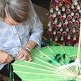 thumbnail image 6 of Giaone Elegant Orientals Parasols with Bambooes Frame Oiled Paper Umbrellas for Weddings and Chinese Oiled Paper Parasols Bambooes Silk Umbrellas for Dance and Decoration, 6 of 8