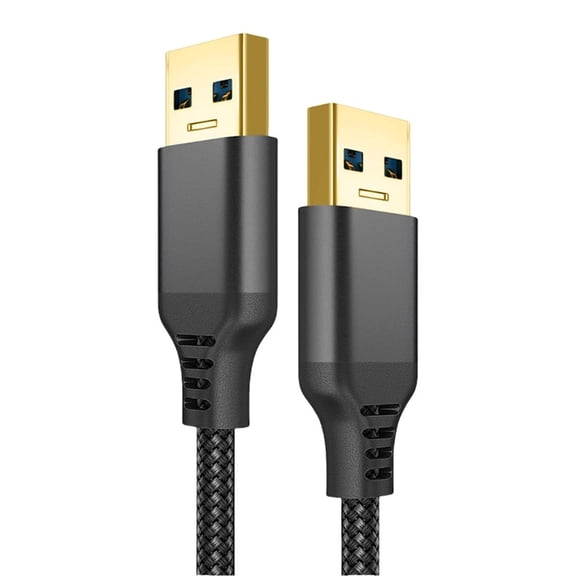 Braided USB 3.0 Male to Male Data Cord 5Gbps Sync Support Charge for Laptops