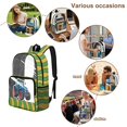 thumbnail image 5 of SEANATIVE Transparent Bag Kids Backpack Clear Bookbag See Through School Rucksack PVC Heavy Duty Clear Bag for Elementary Middle High School, Tractor Blue Yellow Green, 5 of 7