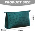 thumbnail image 2 of Bolsa de cosméticos en forma de diamante, portátil, de gran capacidad, impermeable y multifuncional, hecha de PU, 2 of 5