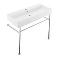 thumbnail image 2 of Claire 40 Ceramic Console Sink White Basin Chrome Legs, 2 of 10