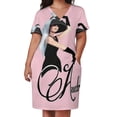 thumbnail image 3 of Audrey Hepburn - Vestido negro corto Vestido holgado con bolsillos vestidos de novia para mujer vestidos para ocasiones formales, 3 of 7