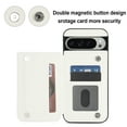 thumbnail image 5 of Dteck for Google Pixel 9 Pro XL Case PU Leather Wallet with Card Holder, Flip Cover Kickstand Magnetic Closure Shockproof Heavy Duty Hard Protective Case, White, 5 of 7
