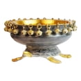 thumbnail image 2 of Brass World Brass Urli Ethnic Traditional Tortoise Urli Decorative Vastu Fengshui Bowl for Flowers - Handcrafted Round Floating Floral Candles 9 Inches, 2 of 6