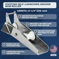 thumbnail image 3 of Five Oceans 316 Stainless Steel Anchor Roller, Hinged Self-Launching Double Bow Roller with Delrin Rollers, 13-1/4-Inch - FO3696, 3 of 9