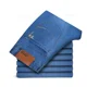 thumbnail image 1 of Pantalones vaqueros rectos finos de verano para hombre, pantalones vaqueros holgados informales elásticos en negro y azul, pantalones de marca para hombre, 1 of 5