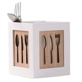thumbnail image 1 of Bamboo Cutlery Tray Kitchen Utensil Silverware Flatware Drawer Organizer Dividers, 1 of 5