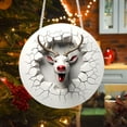 thumbnail image 5 of YOHAVEN Round Acrylic Reindeer Christmas Ornament, Festive Hanging Wall Decoration for Tree, Mantel, Fireplace, Office, Home Holiday Decor, Colorful Christmas Pendant Gift Idea, 5 of 6