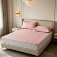thumbnail image 6 of Summer Ice Silk Mattress Topper 3 Piece Set, Cooling Latex Pillow Top Pad for Dorm, Breathable Nylon Spandex Bed Cover for AC Room, Soft Washable Sheet Set for Hot Sleepers, 6 of 6