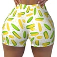thumbnail image 2 of Uemuo Cartoon Corn Pattern Women Workout Impact Shorts Scrunch Butt Lifting Gym Shorts Seamless Booty Biker Shorts-Large, 2 of 8