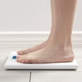 thumbnail image 2 of InstaTrack Digital Bathroom Scale in High Gloss Sleek White Design with Extra Large Blue Backlight Display, Accurately Measures up to 440 Pounds, 2 of 5