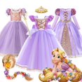 thumbnail image 2 of Vestido de Rapunzel con lentejuelas enredadas para niñas, disfraz de princesa para carnaval, traje de fiesta de cumpleaños, ropa, 2 of 5