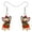 Red, variant on Christmas Day Acrylic Adorable Santa Hat French Bulldog Earrings Funny Christmas Costume Puppy Dangle Lightweight Jewelry For Women Dog Lovers Charms Holiday Gifts