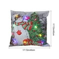 thumbnail image 3 of Loespoir Christmas LED Pillows, Holiday Gifts with Flashing Lights, Printed Sofa Pillows with Two Mode Switching, LED Effects, for Decor, Gifting, and Party Fun(A), 3 of 6