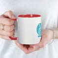 thumbnail image 5 of CafePress - Peace Love Teal Hope - 11 oz Ceramic Mug - Novelty Coffee Tea Cup, 5 of 6