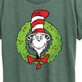 thumbnail image 3 of The Cat in the Hat - Cat Wreath - Women's Short Sleeve Graphic T-Shirt, 3 of 5