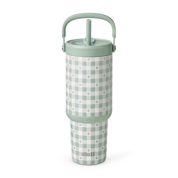 Ello Oasis Go 30oz Stainless Steel Tumbler - Plaid Petals