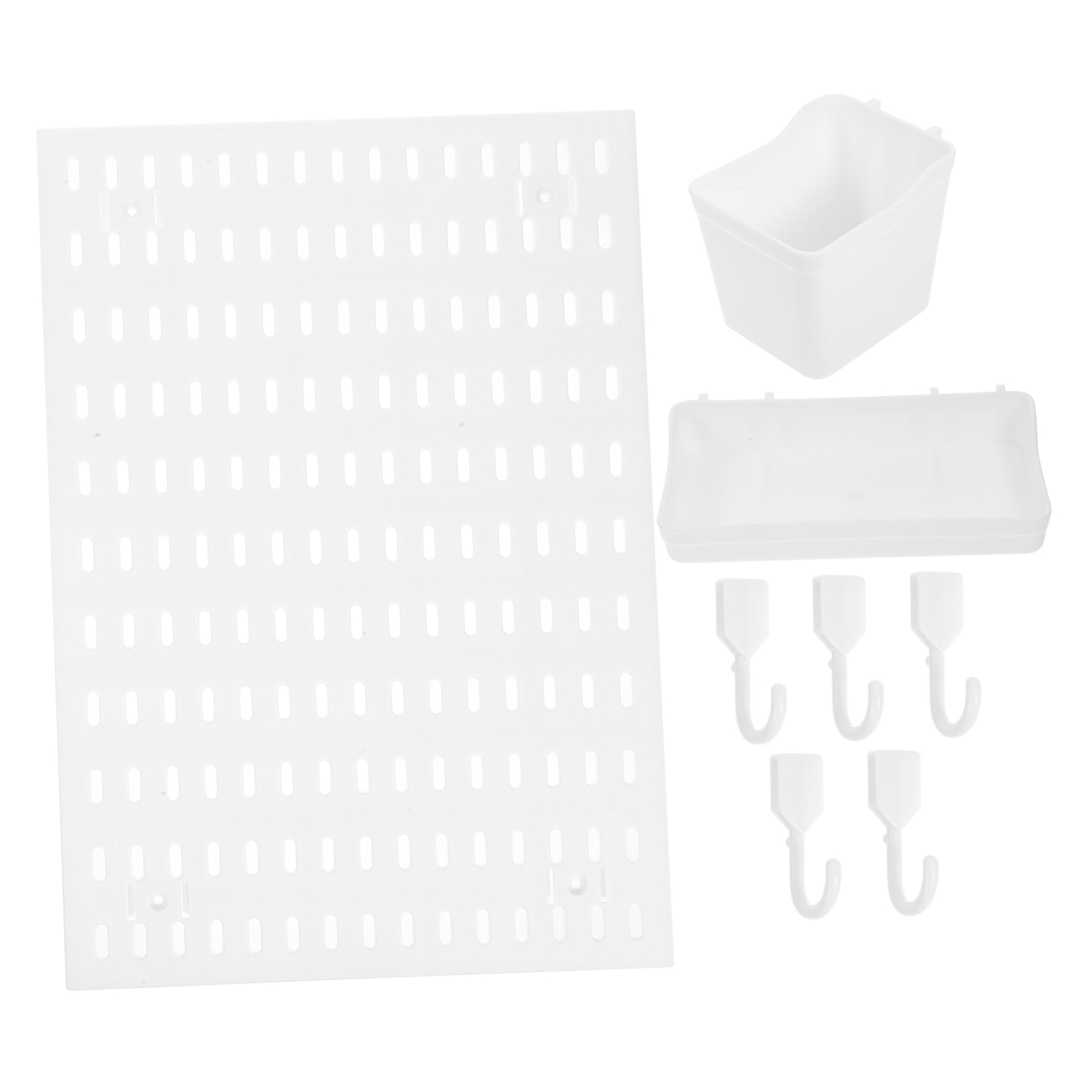 Milisten Wall Pegboard Organizer Set with Hooks, Punch-Free Installation, Storage Solution for Garage, Kitchen, Office
