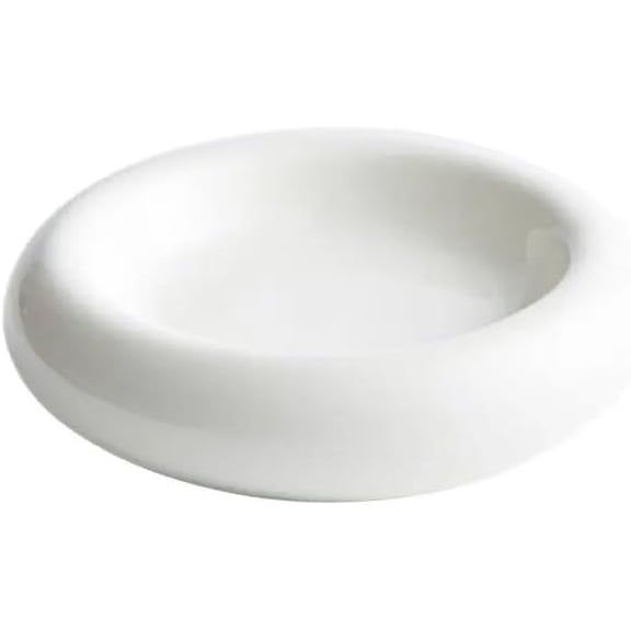 Round Solid‑Color Ceramic Dinner Plate, Modern Thick Insulated Serving Plate, 8‑Inch