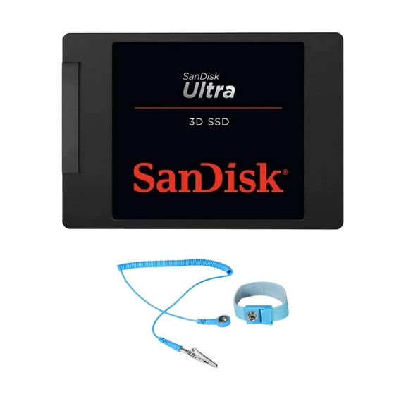 SanDisk Ultra 3D 1TB SATA III 2.5" Internal SSD, Bundle with Green Extreme 6' Anti-Static Wrist Strap