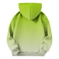 thumbnail image 4 of NAISIBABY Girls Sweatshirt with Hooded, Long Sleeve Fall Winter Tops Fashion Gradient Kids Pullover Fleece Hoodie Mint Green 11T, 4 of 9