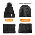 thumbnail image 2 of 3en1 Gorro Bufanda Guantes Cuello Invierno Para Frío Mujer, 2 of 6