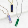 thumbnail image 2 of Personalized Planet Women's Vertical Bar Enamel Initial Necklace, 2 of 2