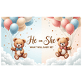 thumbnail image 3 of Decorative Design Baby Shower Banner Colorful Balloons Gender Reveal Teddy Bear Banner for Baby Shower Party Indoor Decoration Event Decoration, 3 of 7