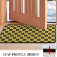 thumbnail image 3 of Yellow and Black Checkerboard Checkered Pattern Door Rugs,Washable Non Slip Door Mats Indoor,Decorative Door Mats,Entry Mat Indoor for Entrance,Bedroom,Kitchen,Bathroom,30"x17", 3 of 6