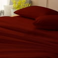 thumbnail image 3 of 4 Piece Luxurious Sheet Set ultra Soft 100% Egyptian Cotton, 800 Thread Count 8 Inch Deep Pocket - (Olympic Queen - Size) Solid Burgundy Colour, 3 of 4