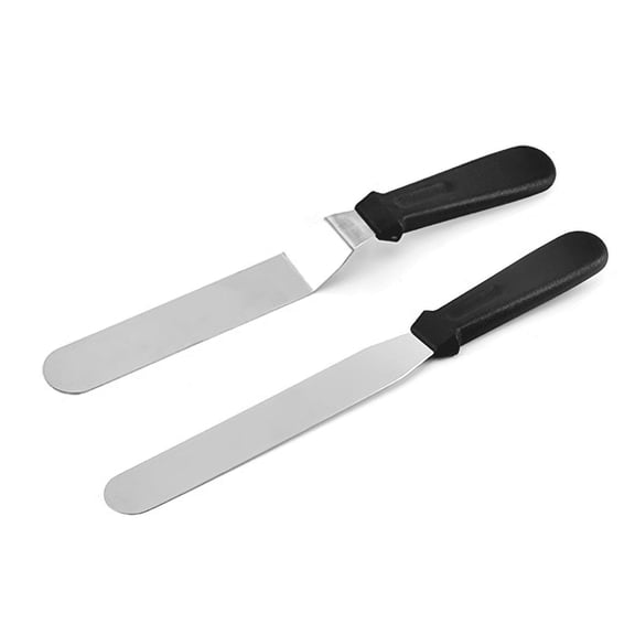 2pc 6" inch Stainless Steel Straight and Angled Spatula Cake Decorating Tools
