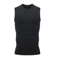 thumbnail image 2 of Men's High Elasticity Sports Camisole Tank Top Muscle Shirt Round Neck Sleeveless Workout Tee for Gym Running Fitness Training Casual Streetwear Daily Wear Essential | Ihhxva,Black L, 2 of 8