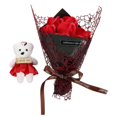 thumbnail image 1 of Simulation Flower Rose Soap Bouquet Interior Decoration Synthetic Material Red 27.5x16x9cm Gift 1 Set, 1 of 3