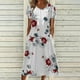 thumbnail image 1 of ICHUANYI Clearance Fashion Women Casual Sexy Round Neck Printing Summer Short Sleeve Pockets Dress(Red, L) ICHUANYI WER2023080703884, 1 of 5