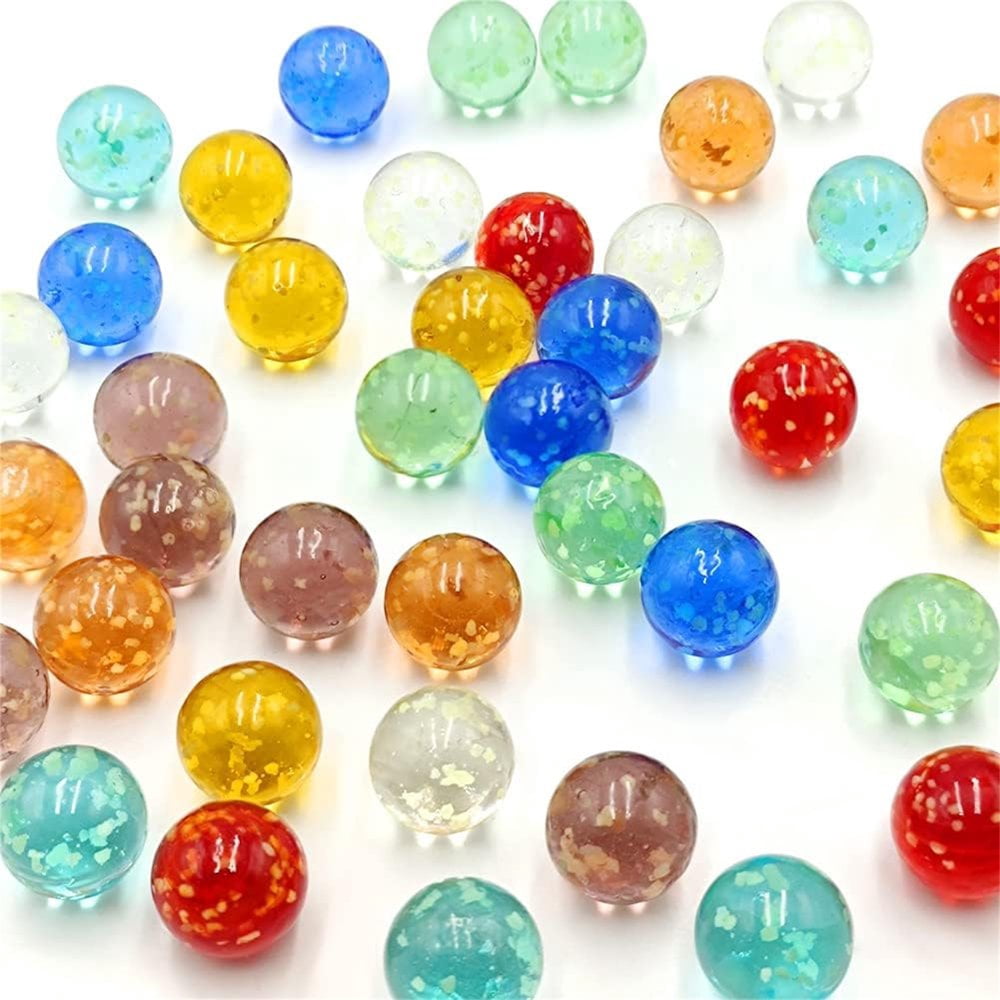 ARSUK Billes Enfant - Lot de 80 Billes en Verre colorées, pour Projets de Bricolage ou Décoration