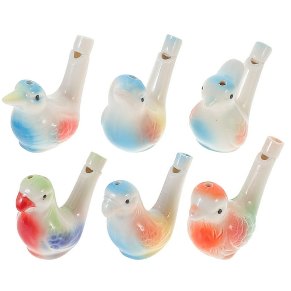 LEORX 6pcs Bird Whistles Fun Musical Ceramic Water Bird Whistles For Birthday Parties Games And Entertainment