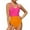 Hot Pink, variant on WREESH Womens One Piece Swimsuits Fashionable and Patchwork Color Contrast Jumpsuit Swimsuit Sleeveless Bathing Suits Pink
