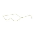 thumbnail image 4 of 5 Gafas De Medio Marco Sin Lente, Marco De Metal De Medio Borde Para Fiesta, Marco Dorado A Presión, 4 of 8