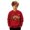 v-370Red2227, variant on HAYIMI Kids Cute Pumpkin Flower Print Sweatshirt Boys Children Long Sleeve Crew Neck Casual Pullover Tops Relaxed Fit Dailywear