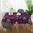 thumbnail image 6 of Mardi Gras Purple Tablecloth Rectangle Colorful Table Cloth Large Square Table Cover for Dining Kitchen Party 60"x120" Decor Gift, 6 of 7