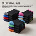 thumbnail image 5 of James Fiallo Men's 12-Pairs Performance Low Cut Athletic Sport Socks 2927-3, 5 of 5