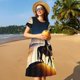 thumbnail image 4 of Balery Azure Sky Western Desert Cowboy Vestidos sueltos de manga corta para mujer, vestidos de verano 2025, vestidos casuales de corte A con vuelo., 4 of 6