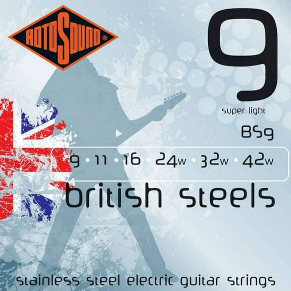 Rotosound BS 9 Stainless Steel Electric Extra Light