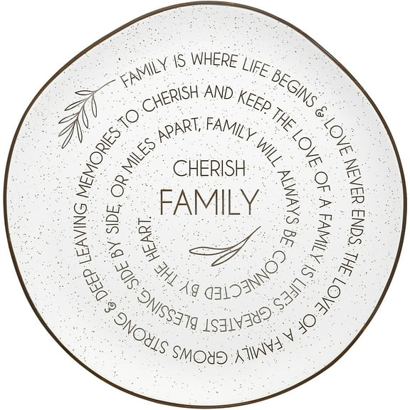 Pavilion Gift Company - Cherish Family - 10.5" Ceramic Plate