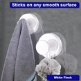 thumbnail image 3 of Ganchos para tazas de ducha, ganchos para toallas extraíbles para baño, ventana, puerta de vidrio, pared, gancho para bata de baño para colgar, 3 of 5