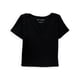 thumbnail image 1 of Aeropostale - Camiseta básica elástica para mujer, color negro, grande, 1 of 2