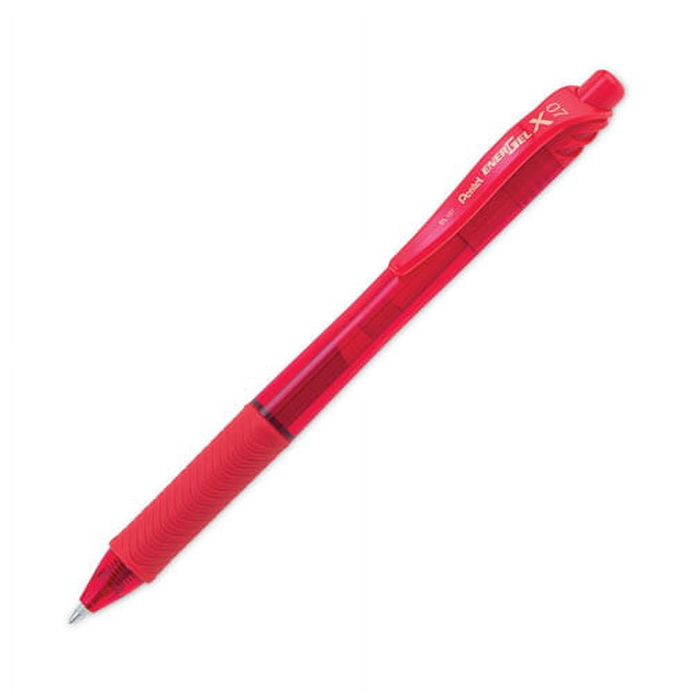 Energel-X Gel Pen, Retractable, Medium 0.7 Mm, Red Ink, Red Barrel, Dozen | Bundle of 5 Dozen